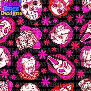Neon Horror Characters