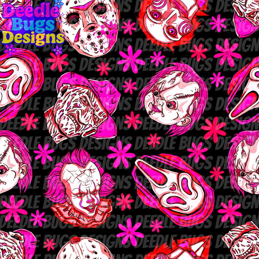 Neon Horror Characters