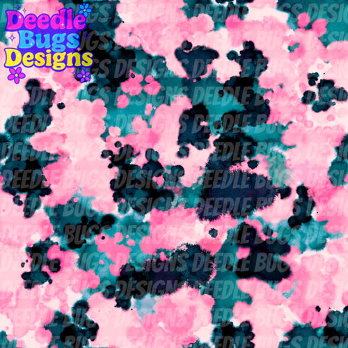 Pink & Teal Tie Dye