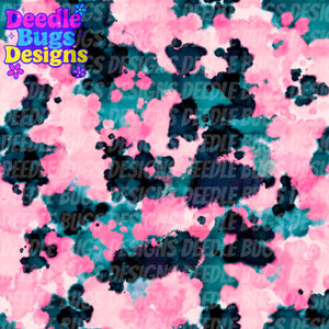Pink & Teal Tie Dye