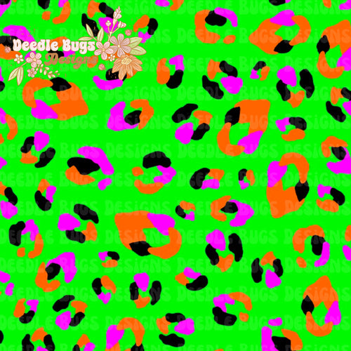 Neon Halloween Leopard